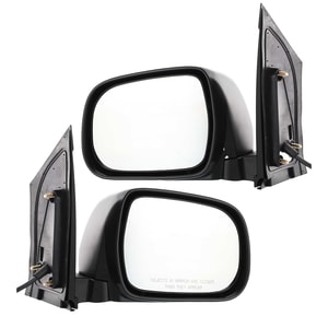 Pair/Set - Power Mirror for Toyota Sienna 2004-2010, Right Passenger & Left Driver, Manual Folding, Non-Heated, Textured, without Auto Dimming, Replacement
