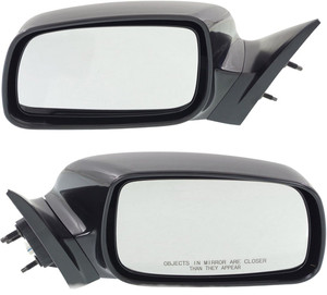 Power Mirror Pair/Set for 2007-2011 Toyota Camry, Right Passenger and Left Driver, Non-Folding, Non-Heated, Paintable, without Auto Dimming, Blind Spot Detection, Memory, and Signal Light, Japan Built Vehicle Replacement
