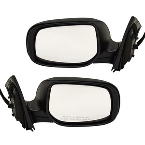 TOYOTA COROLLA Replacement Mirror Pair/Set for 2009-2013 Right Passenger and Left Driver, Power Adjust, Manual Folding, Non-Heated, Paintable, without Auto Dimming, Blind Spot Detection, Memory, or Signal Light, for Japan/North America Built Vehicles.