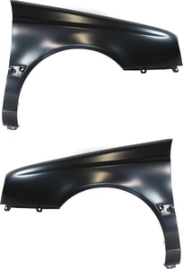 Front Fender Pair/Set for 1993-1999 Volkswagen Golf/Jetta, Right Passenger and Left Driver, Primed (Ready to Paint), w/ Molding Type and Antenna Hole Replacement