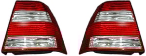 Tail Light Pair/Set for 2004-2005 Volkswagen Jetta, Right Passenger and Left Driver Light Lens and Housing Replacement