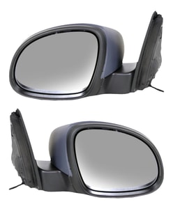 Power Heated Paintable Mirrors for Volkswagen Tiguan 2009-2017, Right Passenger and Left Driver, Manual Folding, with Signal Light, without Memory, Replacement Pair/Set