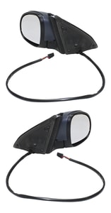 Power Folding Mirror Pair/Set for 2009-2017 Volkswagen Tiguan SEL/R-Line Model, Right Passenger and Left Driver, Heated, Paintable, with Memory, Puddle & Signal Light, Replacement