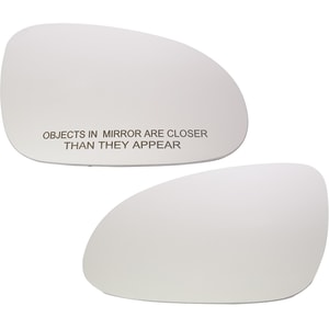 Pair/Set - Heated Mirror Glass for Volkswagen Jetta 2005-2014, EOS 2007-2016, Right Passenger and Left Driver with Backing Plate, Replacement Set