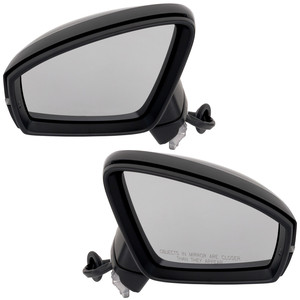 Power Mirror Pair/Set for Volkswagen Tiguan 2018-2021, Right Passenger & Left Driver, Manual Folding, Heated, Paintable, with Blind Spot Detection and Signal Light, without Auto Dimming, Memory and Puddle Light, with Lane Change Assist, Replacement