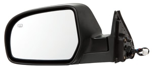 Left Driver Power Heated Side View Mirror Assembly for 2012 - 2014 Subaru Outback, w/Cover; Textured Black,  91036AJ15B-PFM, to 8-13; Replacement