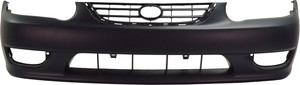 Front Bumper Cover for 2001-2002 Toyota Corolla, Primed (Ready to Paint), Replacement