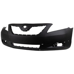 Front Bumper Cover for Toyota Camry 2007-2009, Primed (Ready to Paint), Specifically for SE Model, USA Built Vehicle, with Spoiler Holes, Replacement