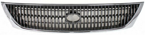 Chrome Shell and Painted Silver-Black Insert Grille for Toyota Avalon 2000-2002, Replacement