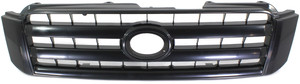ABS Plastic Grille for Toyota Highlander 2004-2007, Painted Black Shell and Insert, Suitable for Base/Limited Models, Replacement