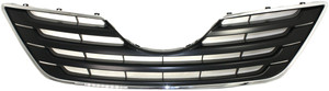 Grille for Toyota Camry XLE Model, 2007-2009, ABS Plastic, Chrome Shell with Painted Black Insert, Suitable for USA and Japan Built Models, Replacement