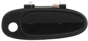 Front Exterior Door Handle for 1993-1997 Toyota Corolla & 1996-2000 RAV4, Right Passenger, w/ Keyhole, Textured Black Plastic, Replacement