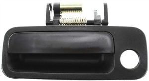 Front Exterior Door Handle for Toyota Camry/Lexus ES300 1997-2001, Left Driver, Smooth Black with Keyhole, Plastic, USA Built, Replacement