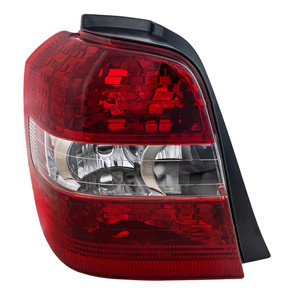 Tail Light for Toyota Highlander 2004-2007, Left Driver, Lens and Housing, Clear and Red Lens, (Excludes Hybrid Model), Replacement