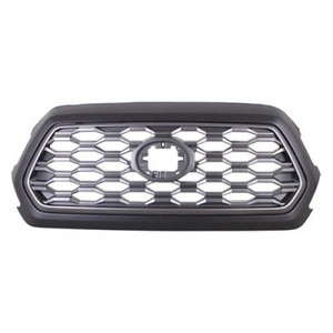 Grille for 2018-2022 Toyota Tacoma, Painted Dark Gray with Black Molding, Front Emblem Included, Excluding Trail Edition, RTRD Sport/TRD Off-Road Models, CAPA-Certified, Replacement