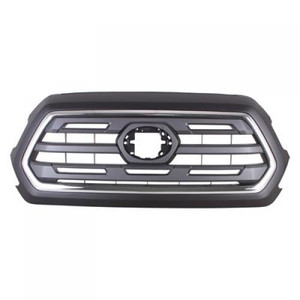 Grille for 2018-2019 Tacoma SR5 Model, Paint to Match, with Chrome Molding, with Front Emblem, without Trail Edition - CAPA-Certified, Replacement