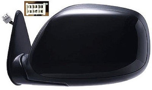 Left Driver Outside Side View Mirror Assembly for 2000 - 2004 Toyota Tundra SR5 Standard Cab Pickup + 4 Door; Extended Cab Pickup, Power; Heated; Chrome;  879400C100, Replacement