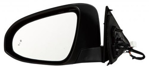 Left Driver Outside Side View Mirror Assembly for 2012 Toyota Camry, with Blind Spot Detection and Cover, Primed To Match (PTM),  8790906790-PFM, Replacement