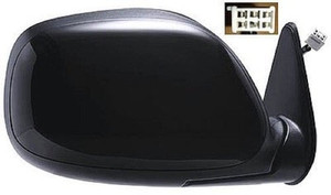 Right Passenger Outside Side View Mirror Assembly for 2000 - 2004 Toyota Tundra SR5 Standard Cab Pickup + 4 Door; Extended Cab Pickup, Power; Heated; Chrome; Replacement,  879100C110