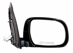 Right Passenger Outside Side View Mirror Assembly for 2004 - 2010 Toyota Sienna, Heated, Power, No Memory, Gloss Black (Code 202),  87910AE900, Replacement