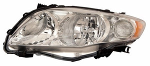 Left Driver Headlight Lens/Housing for 2009 - 2010 Toyota Corolla, Front Assembly Replacement Housing/Lens/Cover, Japan Built,  8117012C20, Replacement