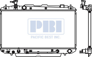 Radiator Assembly for 2001 - 2005 Toyota RAV4 with Automatic Transmission, Air Conditioning;  1640028191, Replacement