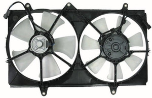 Radiator Cooling Fan Assembly for 1995 - 1999 Toyota Corolla Engine, includes Motor, Blade, and Shroud for Radiator & A/C Condenser,  TO3115106, Replacement