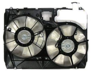Radiator Cooling Fan Assembly for 2006 - 2007 Toyota Sienna, Includes Blade, Motor, Shroud,  TO3115144, Replacement