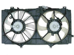 Radiator Cooling Fan Assembly for 2010 - 2011 Toyota Camry, 2.5L L4 Manual Transmission, w/Towing Package, Dual Fan Assembly with Motor/Blade/Shroud,  163630V020-PFM, Replacement