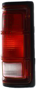 Tail Light for Dodge Full Size Pickup 1988-1993, Left Driver, Lens and Housing with Black Trim, Replacement
