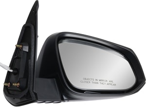 Power Mirror for Toyota Tacoma 2016-2023, Right Passenger, Manual Folding, Heated, Paintable, with Signal Light, without Blind Spot Detection, Replacement
