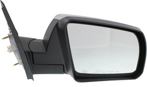 Mirror for 2014-2021 Toyota Tundra, Right Passenger, Non-Towing, Power, Manual Folding, Heated, Chrome, without Signal Light, without Lane Change Assist, Replacement