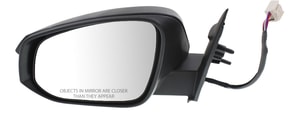 Power Mirror for Toyota RAV4 2013-2015, Left Driver, Manual Folding, Heated, Paintable, with LED Signal Light, without Blind Spot Detection, Not for EV Model, for Japan/North America Built Vehicle, To November 2014, Replacement