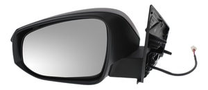 Power Mirror for 2013-2015 Toyota RAV4, Left Driver Side, Manual Folding, Non-Heated, Textured, without Blind Spot Detection and Signal Light, Excludes EV Model, Compatible with Japan/North America Built Vehicle, To November 2014, Replacement
