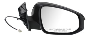 Power Mirror for Toyota RAV4 2013-2015, Right Passenger Side, Manual Folding, Non-Heated, Textured, Without Blind Spot Detection and Signal Light, Excluding EV Model, for Japan/North America Built Vehicles, Up to Nov. 2014, Replacement