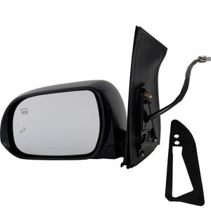 Power Mirror for Toyota Sienna 2015-2017, Left Driver Side, Manual Folding, Heated, Paintable, with Blind Spot Detection, Memory Function, Side Object Sensor, and Signal Light, without Auto Dimming, Replacement