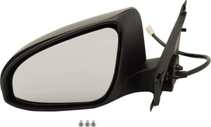 Power Mirror for Toyota Yaris 2014-2014, Left Driver, Manual Folding, Heated, Paintable, France Built Vehicle, Replacement