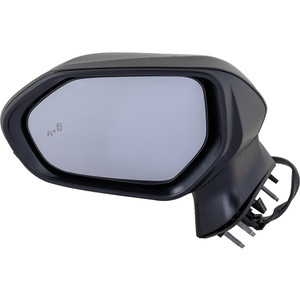 Power Mirror for 2018-2022 Toyota Camry, Left Driver, Manual Folding, Heated, Paintable, with Blind Spot Detection in Glass and In-Housing Signal Light, without Auto Dimming, Camera Hole, Memory, Replacement