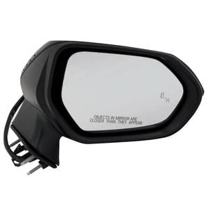 Power Mirror for Toyota Corolla 2019-2023, Right Passenger, Manual Folding, Heated, Paintable, with Blind Spot Detection and Signal Light, without Auto Dimming and Memory, Replacement
