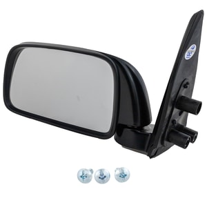 Manual Adjust, Manual Folding Left Driver Side Mirror for 1995-2000 Toyota Tacoma, Non-Heated, 9x5 inch Textured Housing, Excluding Off-Road Package, Replacement
