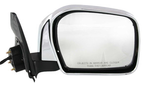 Mirror for Toyota Tacoma 2001-2004 Right Passenger, Power, Manual Folding, Non-Heated, Chrome, (Pre Runner, 2WD (Two-Wheel Drive))/(Base/DLX, 4WD (Four-Wheel Drive)), Replacement