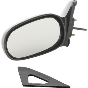 Manual Remote Mirror for Toyota Corolla/Chevrolet Prizm 1998-2002, Left Driver, Non-Folding, Non-Heated, Paintable, without Auto Dimming, Blind Spot Detection, Memory, and Signal Light, Replacement