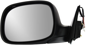 Power Mirror for 2000-2006 Toyota Tundra, Left Driver, Non-Towing, Manual Folding, Non-Heated, Chrome, Suitable for Regular Cab/Access Cab, Replacement