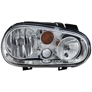 Headlight Assembly for Volkswagen Golf 2002-2006, Right Passenger, Halogen, without Fog Lights, Replacement