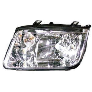 Left Driver Headlight Assembly for 1999 - 2002 Volkswagen Jetta, Front Headlight Assembly Replacement Housing/Lens/Cover, Without Fog Lights, with Bright Bezel, Late Design, Composite,  1J5941017AJ, Replacement