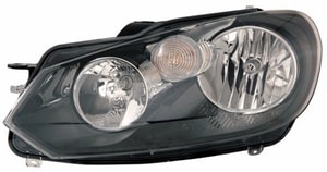 Left Driver Headlight Assembly for 2010 - 2014 Volkswagen Golf, Front Headlight Assembly Replacement Housing, Lens, Cover, Hella Brand,  5K0941005C, Replacement