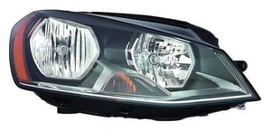 Right Passenger Headlight Assembly for 2015 - 2020 Volkswagen Golf, Front Headlight Replacement Housing, Lens, Cover, Halogen,  5G0941006C, To 6-29-14, Composite, Replacement