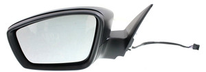 Power Mirror for Volkswagen Beetle 2012-2018, Left Driver Side, Manual Folding, Heated, Textured, without Auto Dimming, Blind Spot Detection, Memory, and Signal Light, Replacement