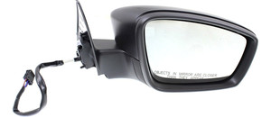 Power Right Passenger Mirror for Volkswagen Beetle 2012-2018, Manual Folding, Heated, Textured, without Auto Dimming, Blind Spot Detection, Memory, and Signal Light, Replacement