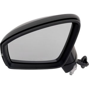 Power Manual Folding Mirror for Volkswagen TIGUAN 2018-2021, Left Driver, Heated, Paintable, with Blind Spot Detection and Signal Light, without Auto Dimming, Memory, Puddle Light, with Lane Change Assist, Replacement